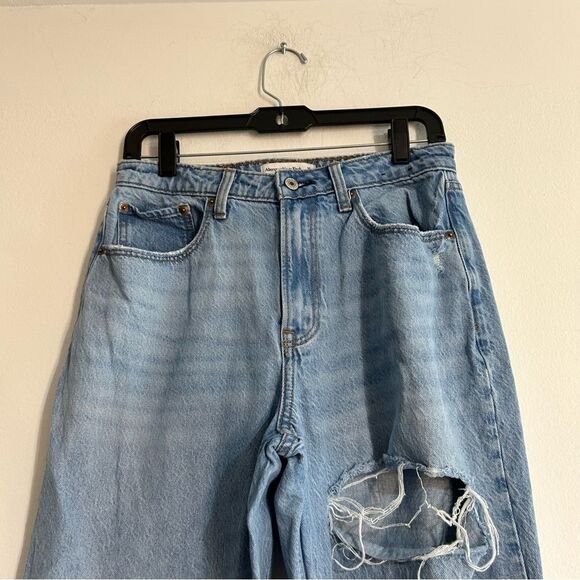 Abercrombie & Fitch The Loose High Rise Jeans Curve Love Light Wash Size 29 8 - Picture 5 of 10